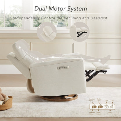 Fauteuil pivotant inclinable pour chambre d'enfant Maire Power avec veilleuse