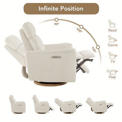 Fauteuil pivotant inclinable pour chambre d'enfant Maire Power avec veilleuse