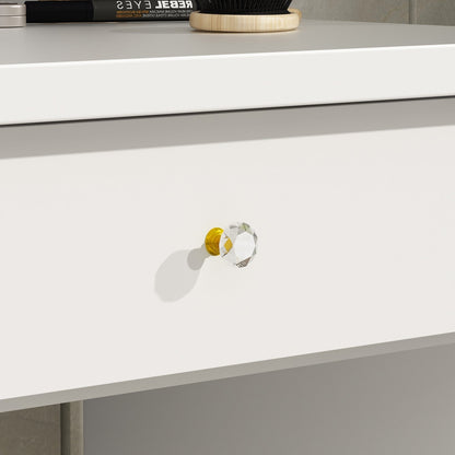 Table de maquillage avec miroir et tabouret à éclairage LED