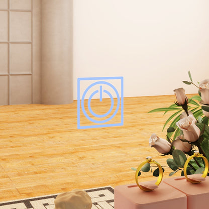 Table de maquillage avec miroir et tabouret à éclairage LED