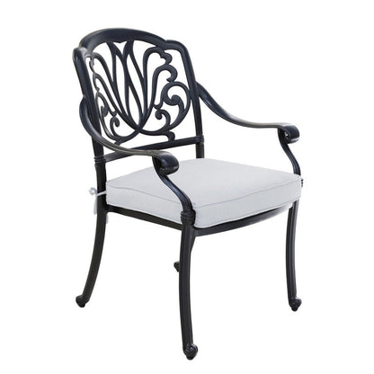 Ensemble de salle à manger Manasquan en aluminium gris anthracite, 13 pièces, de Havenside Home