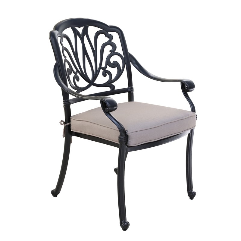 Ensemble de salle à manger Manasquan en aluminium gris anthracite, 13 pièces, de Havenside Home