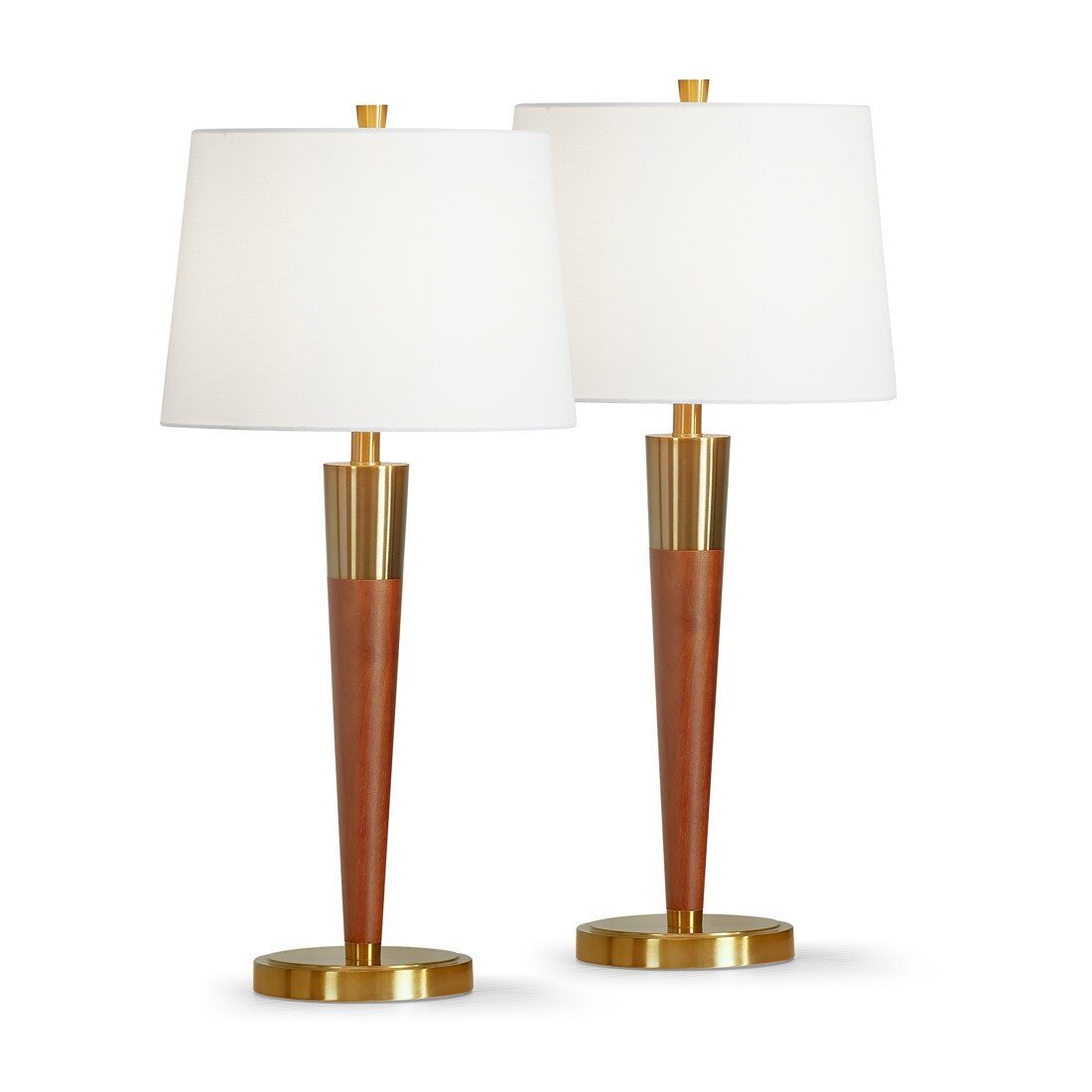 Lampes de table Manhattan en bois massif (lot de 2)