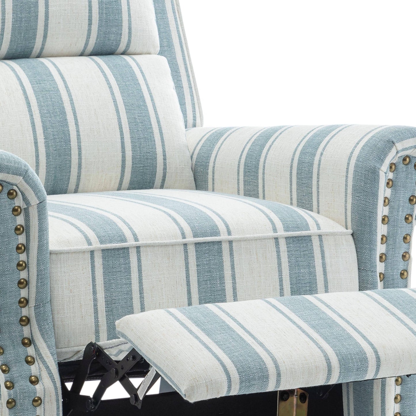 Fauteuils inclinables à commande manuelle avec garniture à clous décoratifs