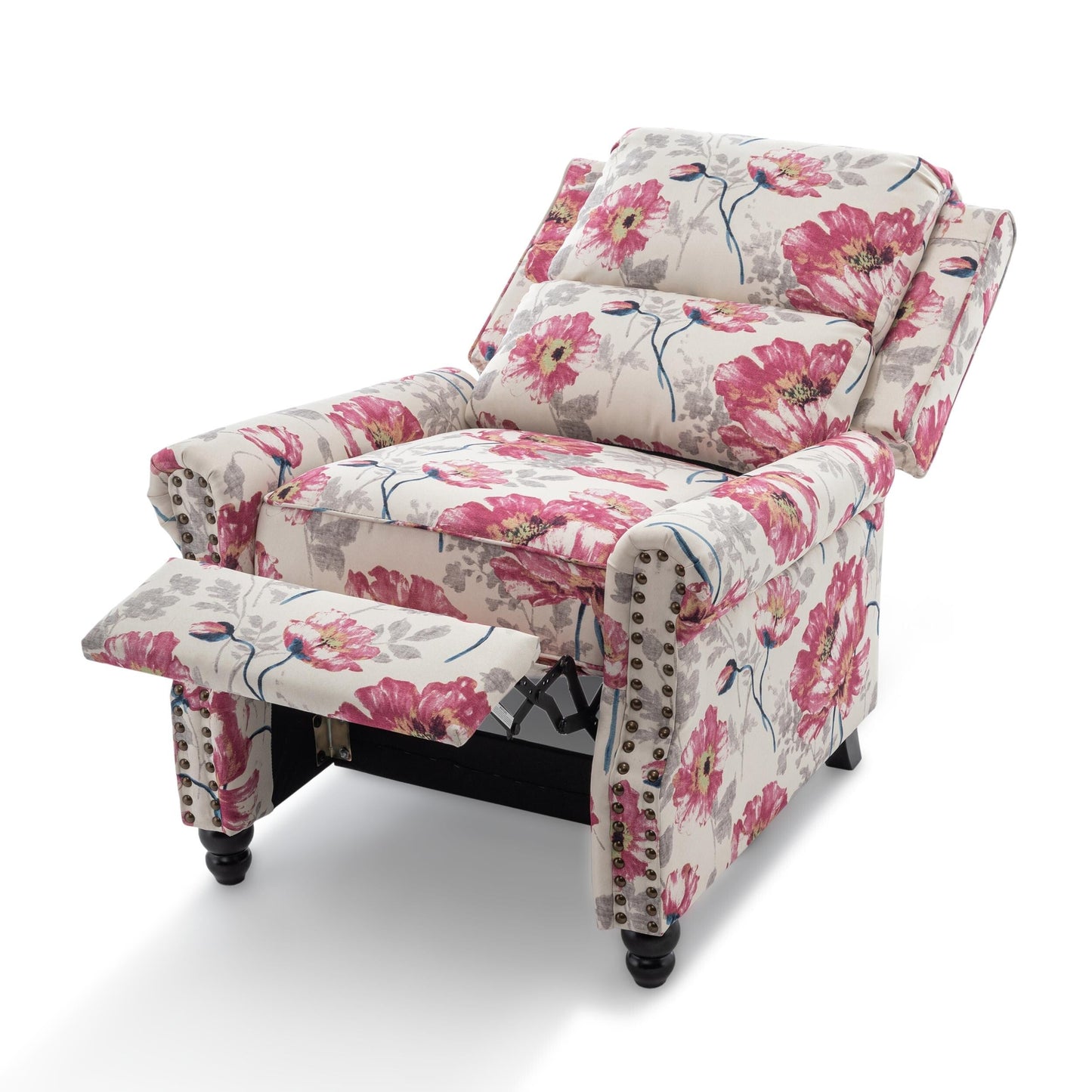 Fauteuils inclinables à commande manuelle avec garniture à clous décoratifs