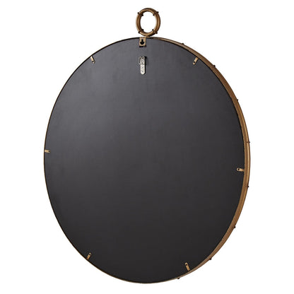 Marza Miroir mural rond avec finition laiton antique par iNSPIRE Q Modern