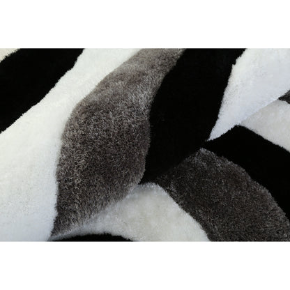 Tapis de sol abstrait à poils longs Mateos