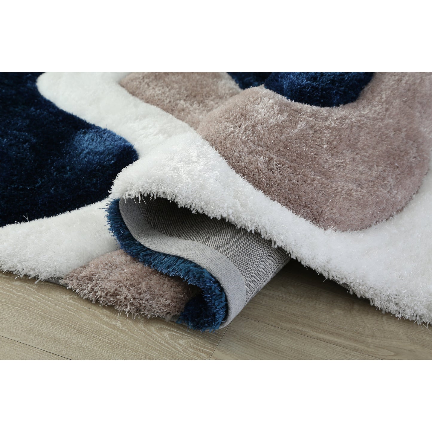 Tapis de sol abstrait à poils longs Mateos