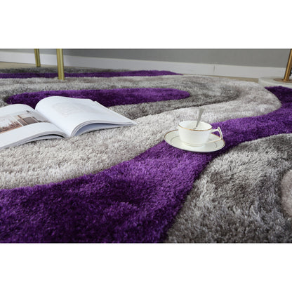 Tapis de sol abstrait à poils longs Mateos