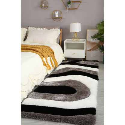 Tapis de sol abstrait à poils longs Mateos