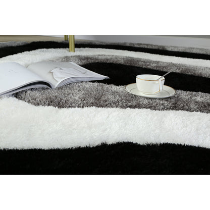 Tapis de sol abstrait à poils longs Mateos
