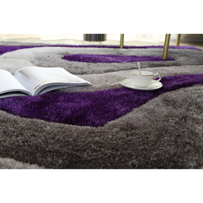 Tapis de sol abstrait à poils longs Mateos