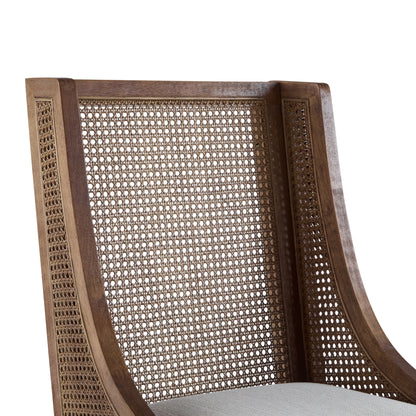 Chaises de salle à manger rembourrées en osier et bois Maurers (lot de 2) par Christopher Knight Home