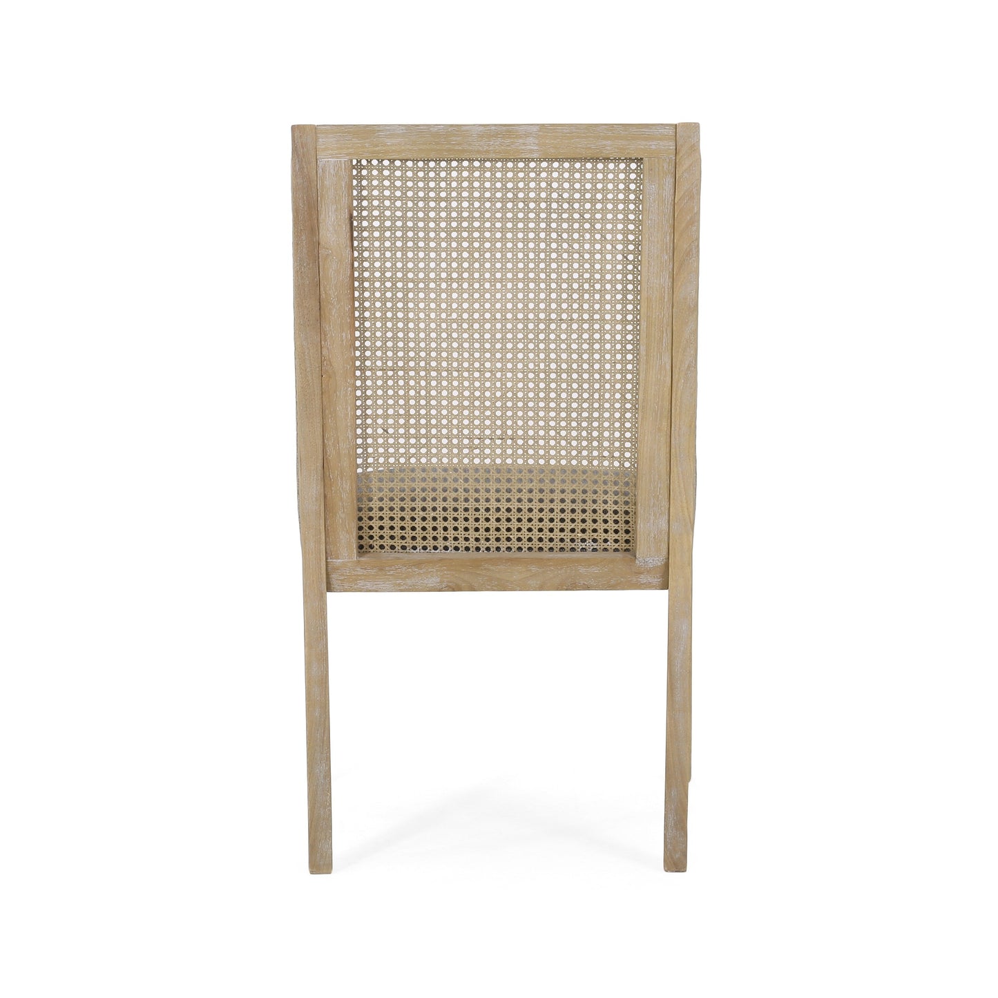 Chaises de salle à manger rembourrées en osier et bois Maurers (lot de 2) par Christopher Knight Home