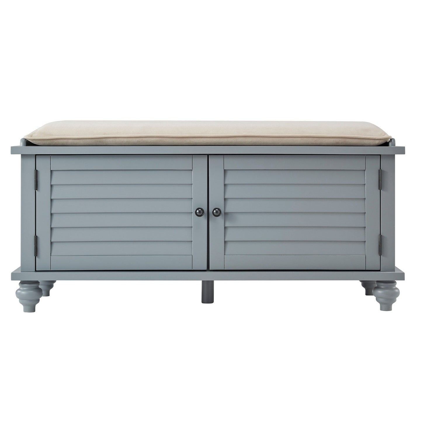 Banc de rangement à porte à volet avec coussin en velours Maybelle par iNSPIRE Q Classic