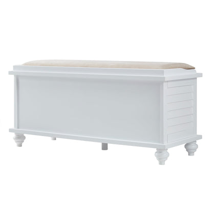 Banc de rangement à porte à volet avec coussin en velours Maybelle par iNSPIRE Q Classic