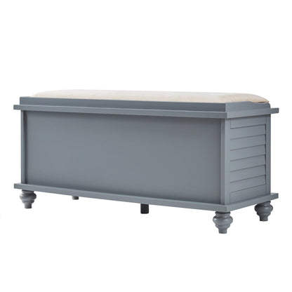 Banc de rangement à porte à volet avec coussin en velours Maybelle par iNSPIRE Q Classic