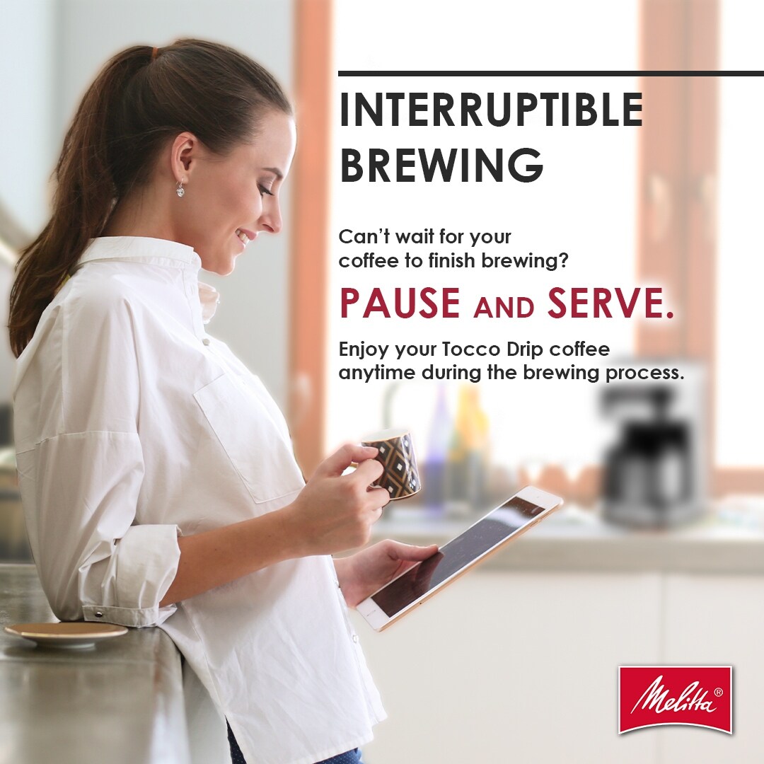 Machine à café goutte-à-goutte Melitta Aroma Tocco 8 tasses avec carafe isotherme et écran tactile