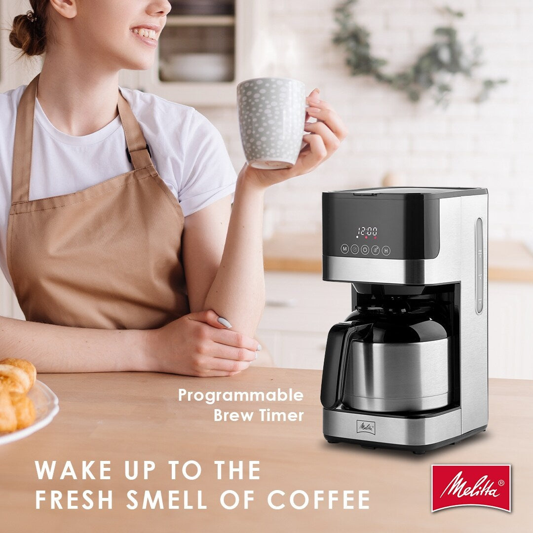 Machine à café goutte-à-goutte Melitta Aroma Tocco 8 tasses avec carafe isotherme et écran tactile