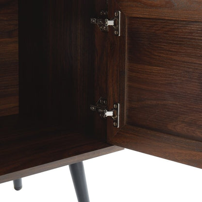 Meuble TV style Mid-Century Modern pour téléviseurs jusqu'à 70 pouces, meuble multimédia - 52 cm (H) x 150 cm (L) x 39 cm (P)