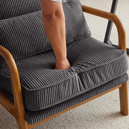 Fauteuil d'appoint capitonné de style moderne du milieu du siècle