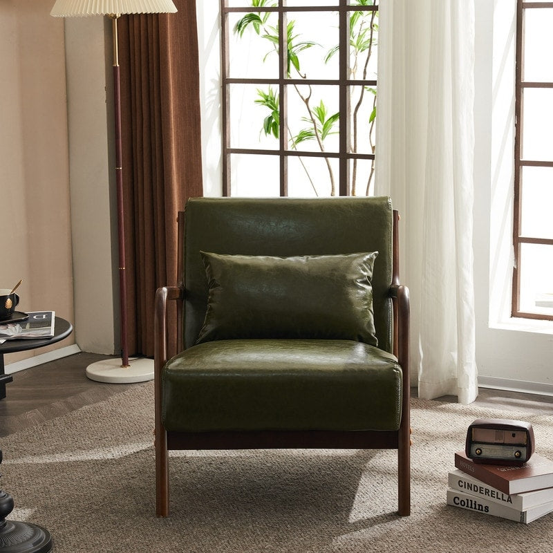 Fauteuil d'appoint capitonné de style moderne du milieu du siècle