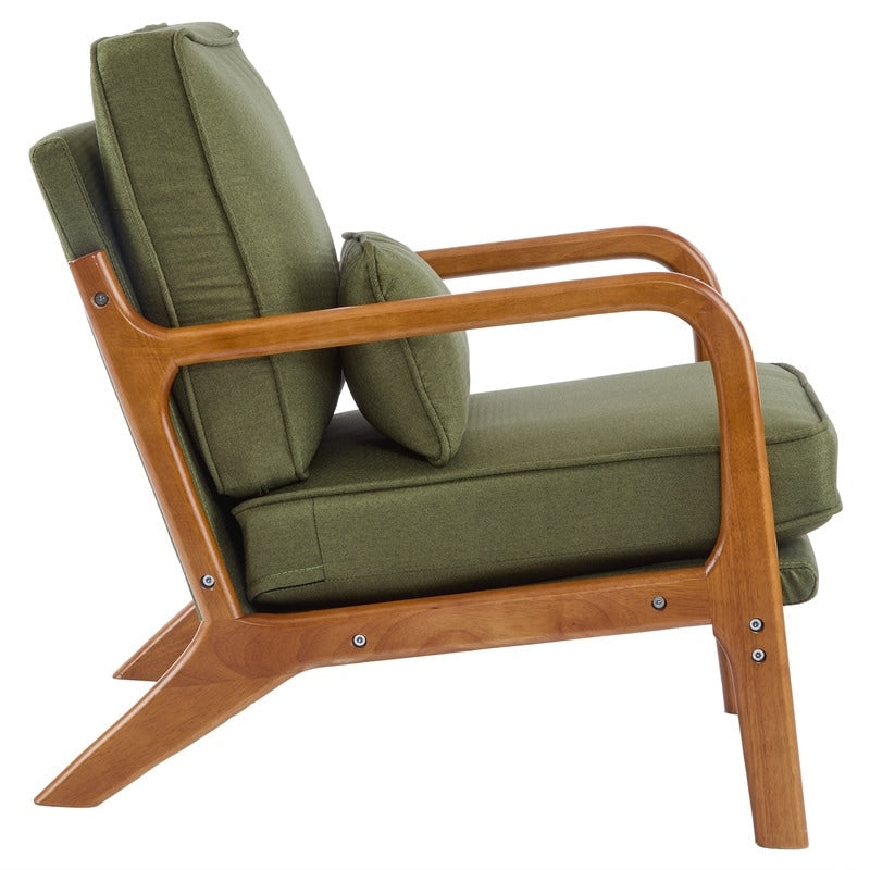 Fauteuil d'appoint capitonné de style moderne du milieu du siècle