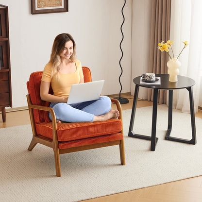 Fauteuil d'appoint capitonné de style moderne du milieu du siècle