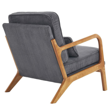Fauteuil d'appoint capitonné de style moderne du milieu du siècle