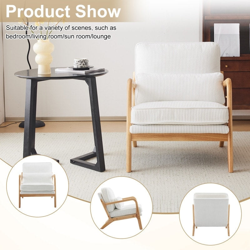 Fauteuil d'appoint capitonné de style moderne du milieu du siècle