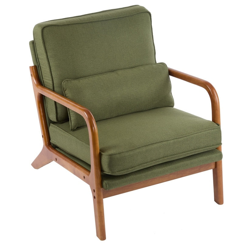 Fauteuil d'appoint capitonné de style moderne du milieu du siècle