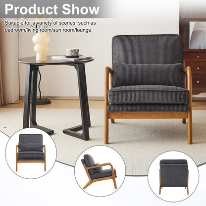 Fauteuil d'appoint capitonné de style moderne du milieu du siècle