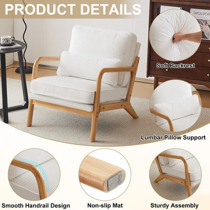 Fauteuil d'appoint capitonné de style moderne du milieu du siècle