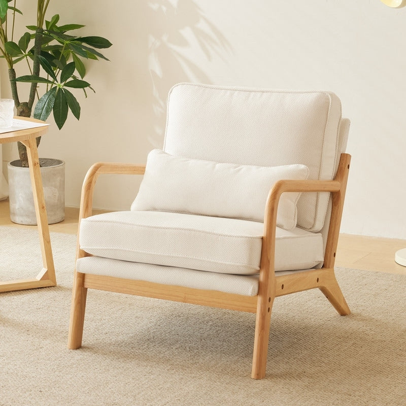 Fauteuil d'appoint capitonné de style moderne du milieu du siècle