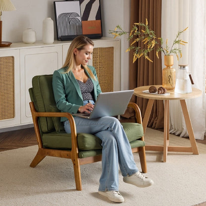 Fauteuil d'appoint capitonné de style moderne du milieu du siècle