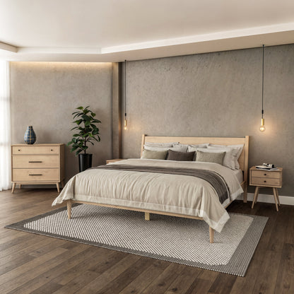 Lit à panneaux de style milieu de siècle