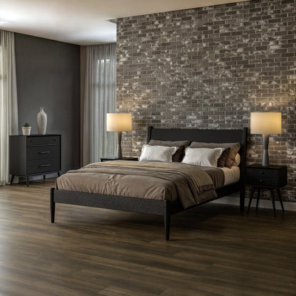 Lit à panneaux de style milieu de siècle