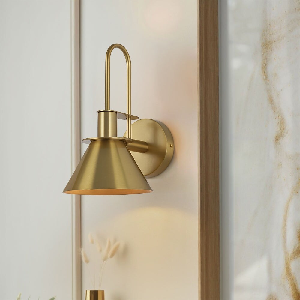 Mid-century Modern 1-Light Cone Wall Sconce - 7in Bedroom Light