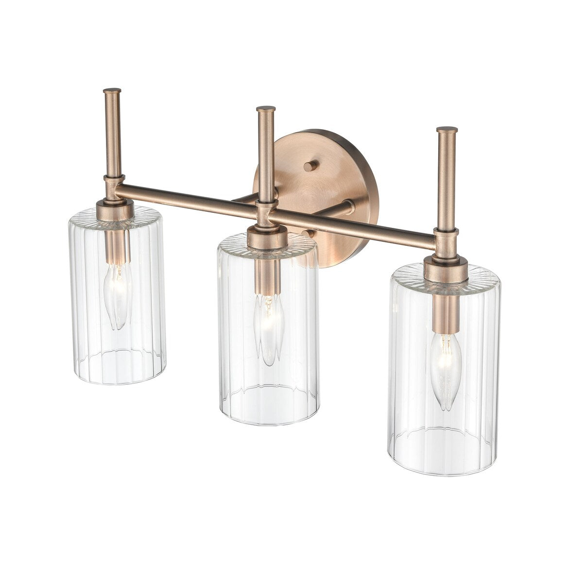 Millennium Lighting Lustre de salle de bain Chastine avec abat-jours en verre dépoli transparent