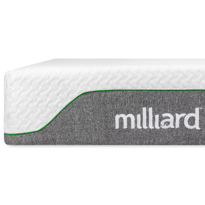 Milliard Matelas en mousse à mémoire de forme 10 pouces, ferme, livré dans une boîte/soulageant la pression, classique