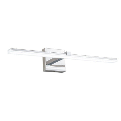 Barre lumineuse à LED linéaire pour meuble-lavabo, chromée, à intensité variable, style minimaliste