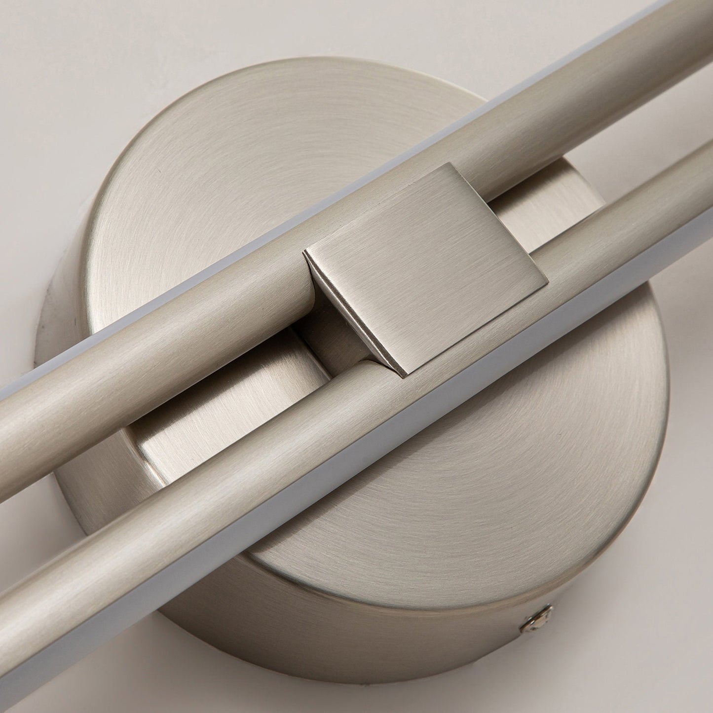 Minimalist 2-Light Dimmable LED Vanity Light Linear Metal Wall Sconce