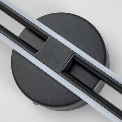 Minimalist 2-Light Dimmable LED Vanity Light Linear Metal Wall Sconce