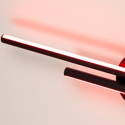 Minimalist 2-Light Dimmable LED Vanity Light Linear Metal Wall Sconce