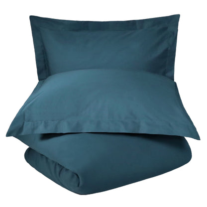 Superior 300-Thread Count Cotton Percale Duvet Cover Set