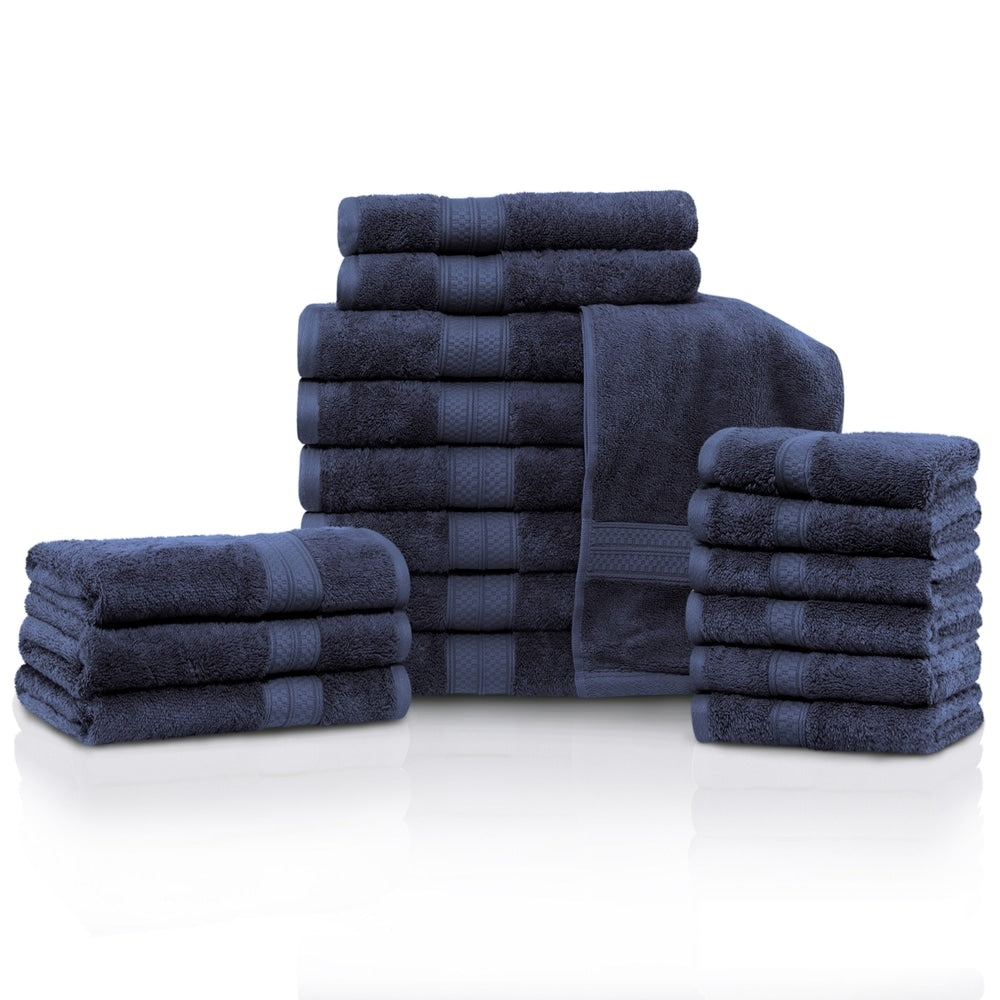 Superior Rayon from Bamboo and Cotton 18-Piece Towel Set (6 Bath, 6 Hand, 6 Face Towels)