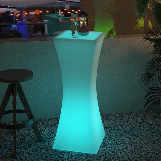 Table de cocktail Mixoy à couleurs changeantes avec taille fine, table de bar sans fil rechargeable et lumineuse pour fêtes, mobilier LED d'ambiance
