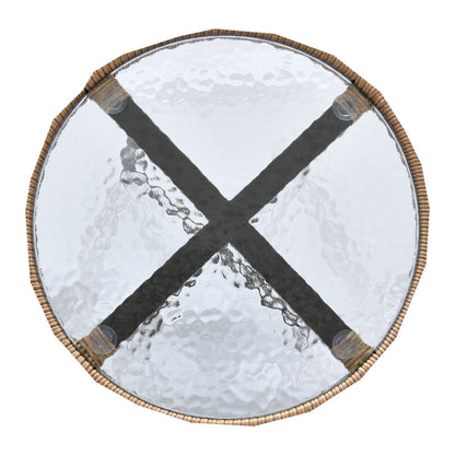 Moasis Ensemble de meubles de jardin en osier pour terrasse, composé de 3 pièces : 2 chaises et une table basse.