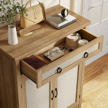 Meuble à chaussures Moasis à 5 niveaux et 20 paires avec portes doubles pour l'entrée