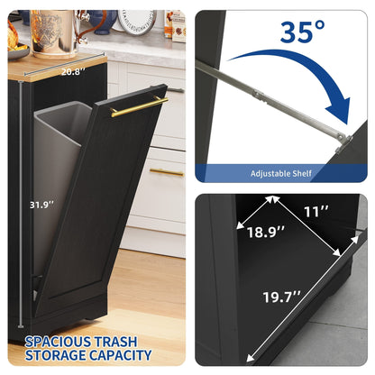 Moasis Meuble de rangement roulant pour îlot de cuisine, 53 pouces, chariot de cuisine mobile portable